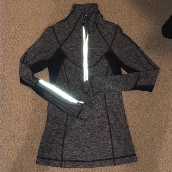 reflective half zip pullover